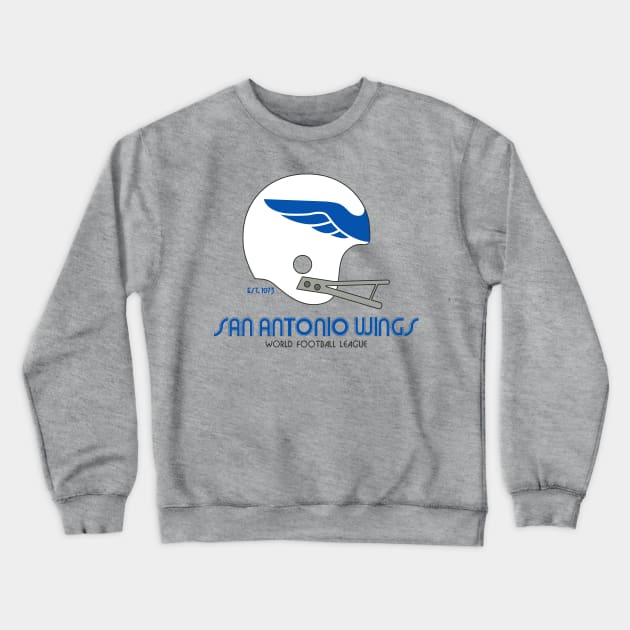 San Antonio Wings - Old School Helmet Crewneck Sweatshirt by Hirschof